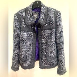 Anthracite Muse EUC Women's 14 Purple Boucle Blazer